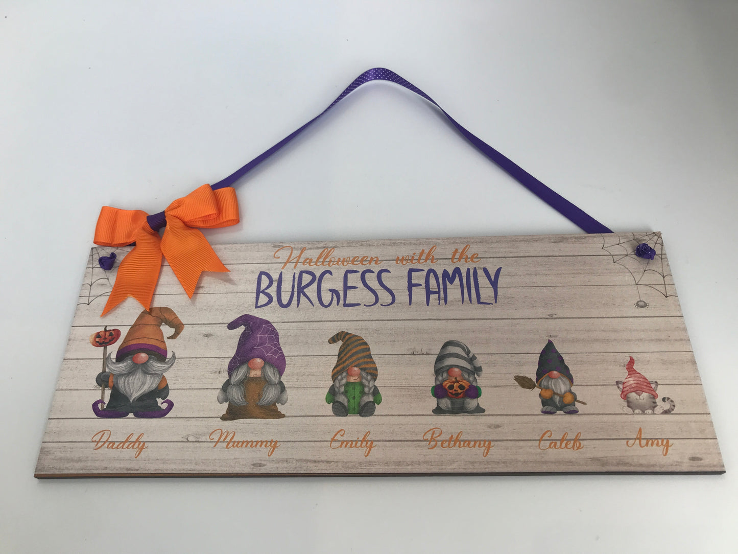 Gnome Family Halloween Sign