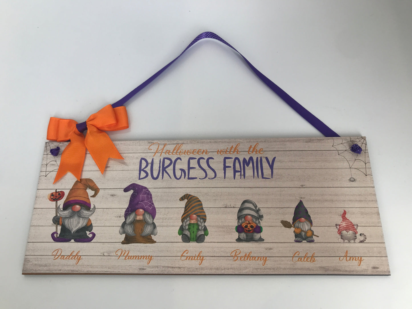 Gnome Family Halloween Sign