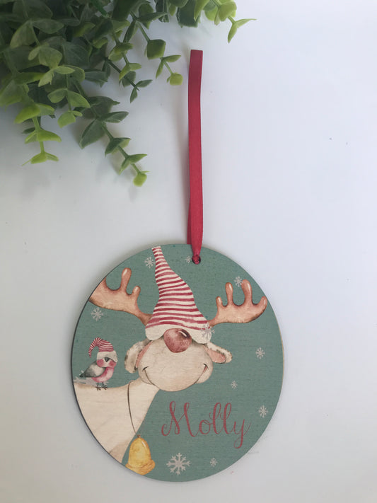 Reindeer Gnome  hanging Christmas decoration