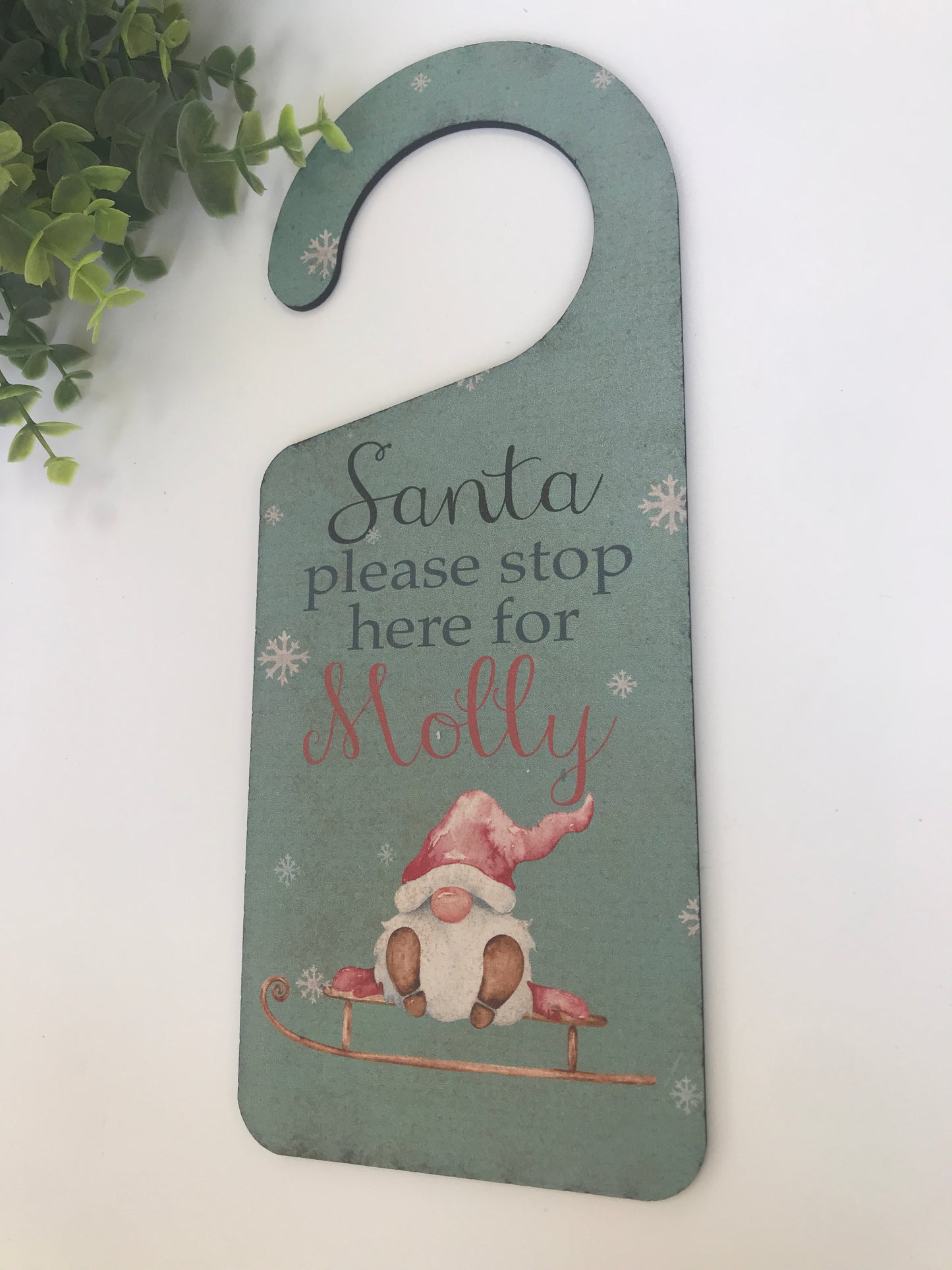 Reindeer Gnomes Christmas door hanger