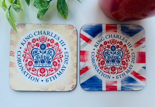 Kings Charles III coronation keepsake coaster
