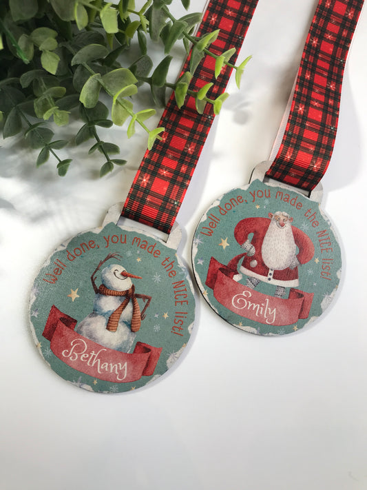 Nice List Christmas medal