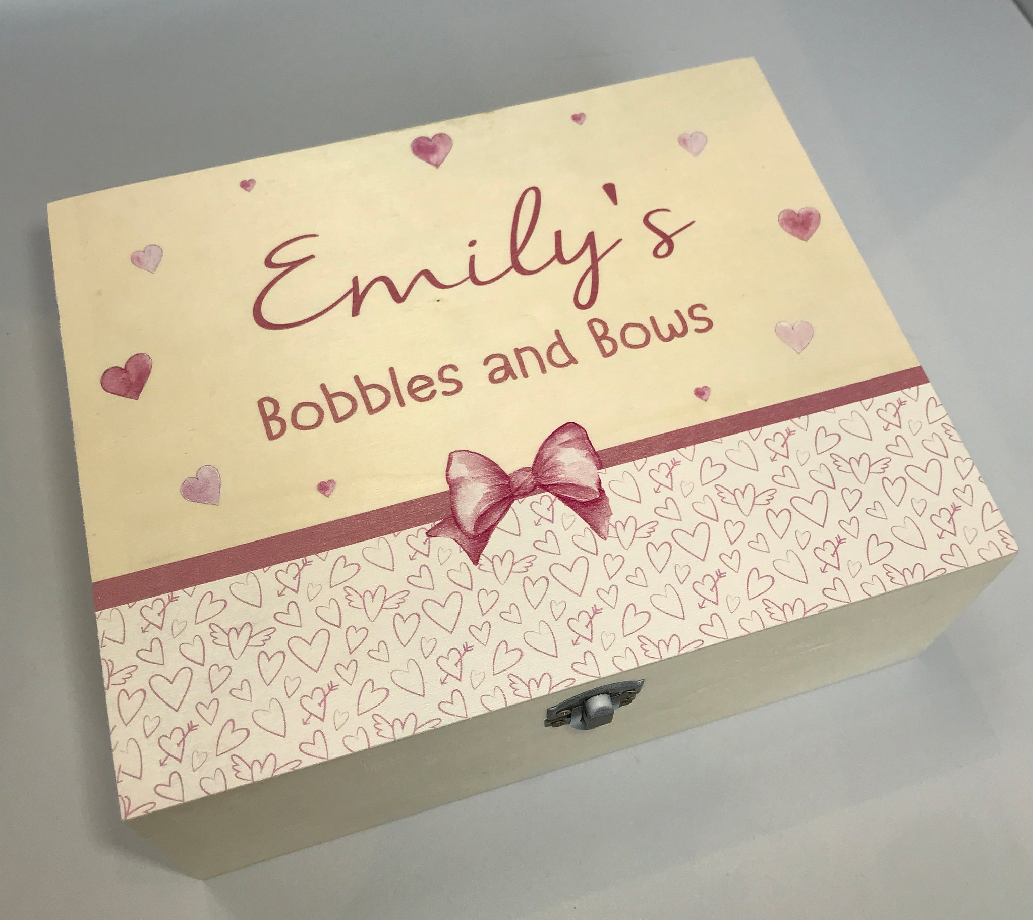 Hair box, hair clip box, bobble box, storage box girls gift teenage gift –  Keepsake Blocks