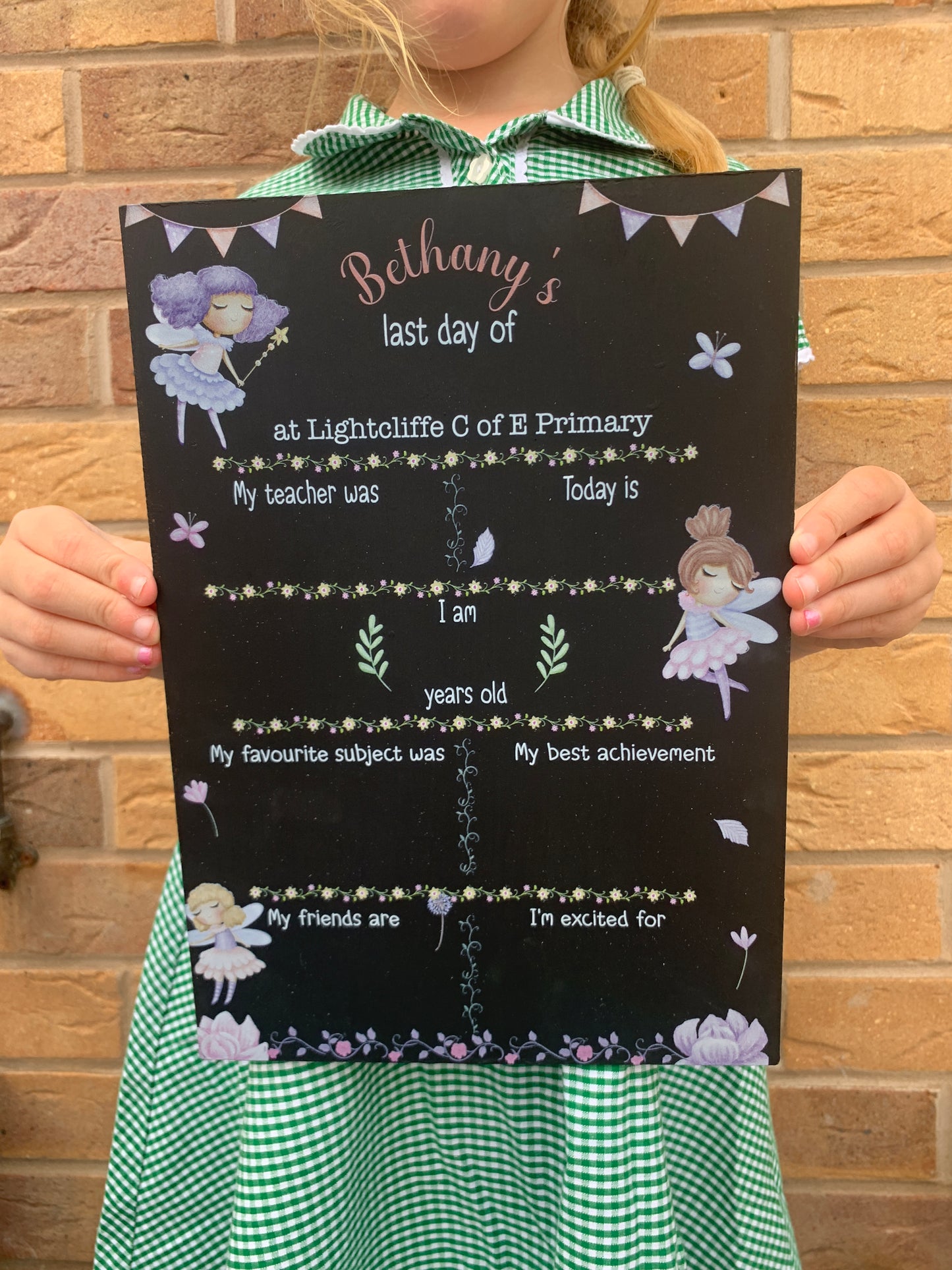 Fairy First AND last day of school sign