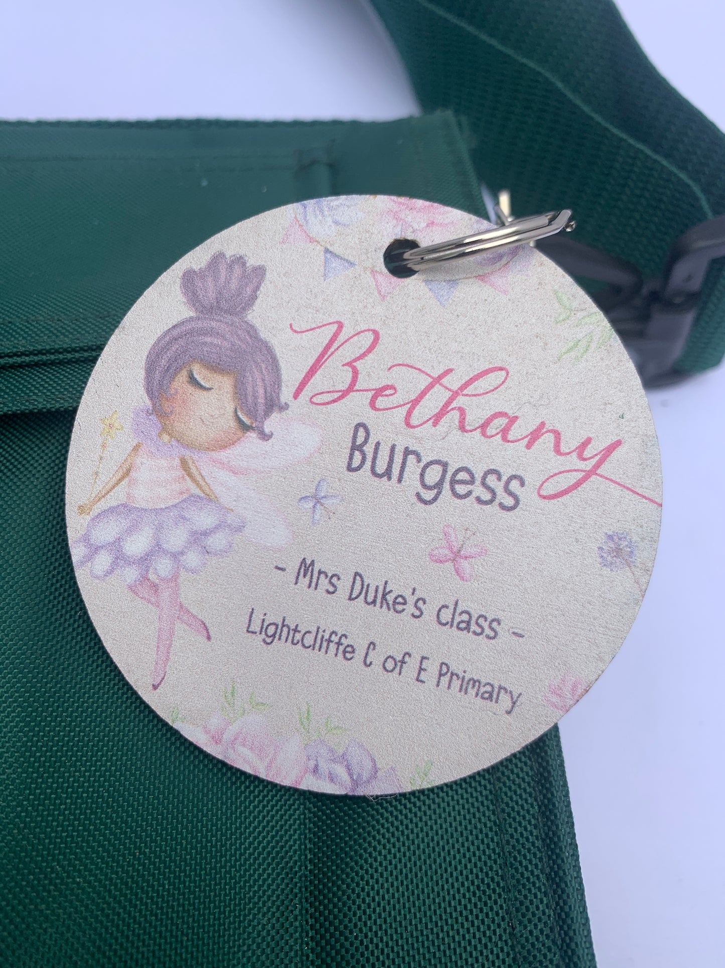 Book bag tag