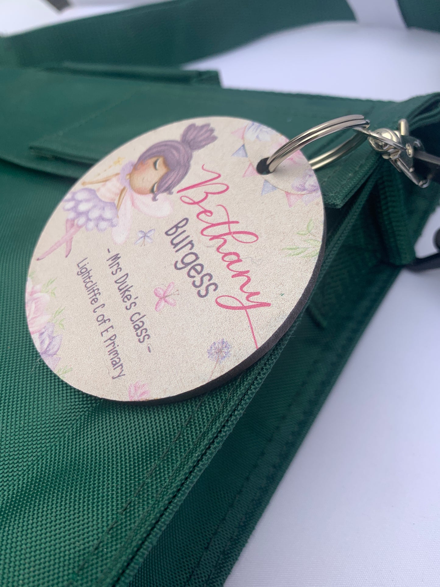 Book bag tag