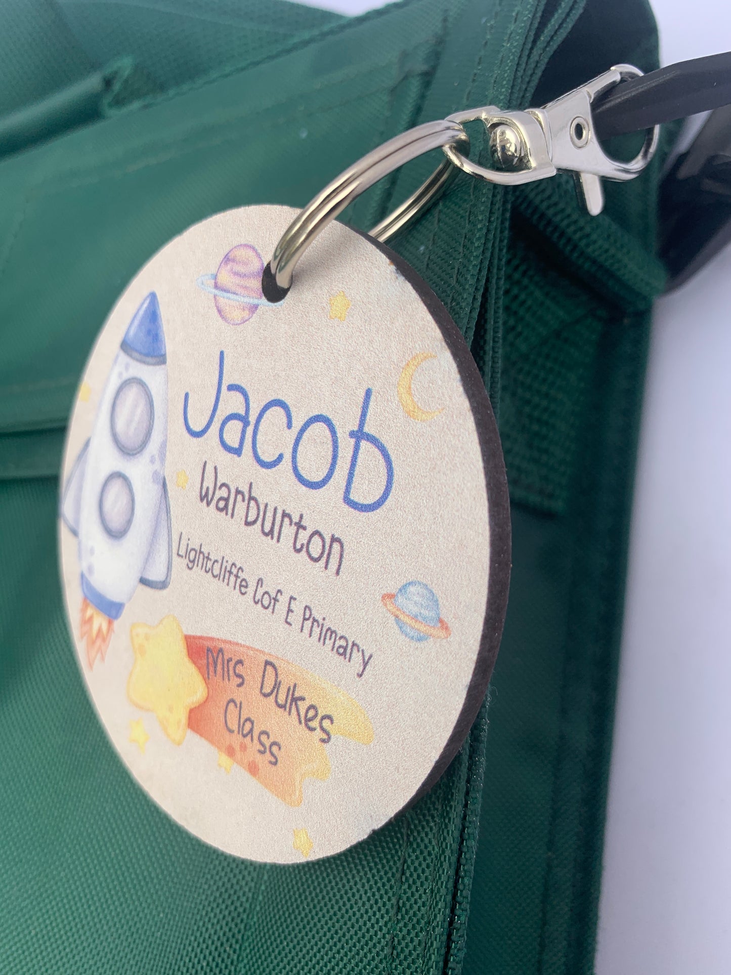 Book bag tag