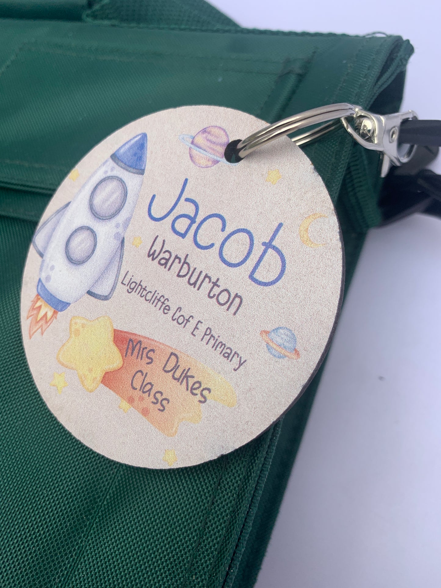 Book bag tag