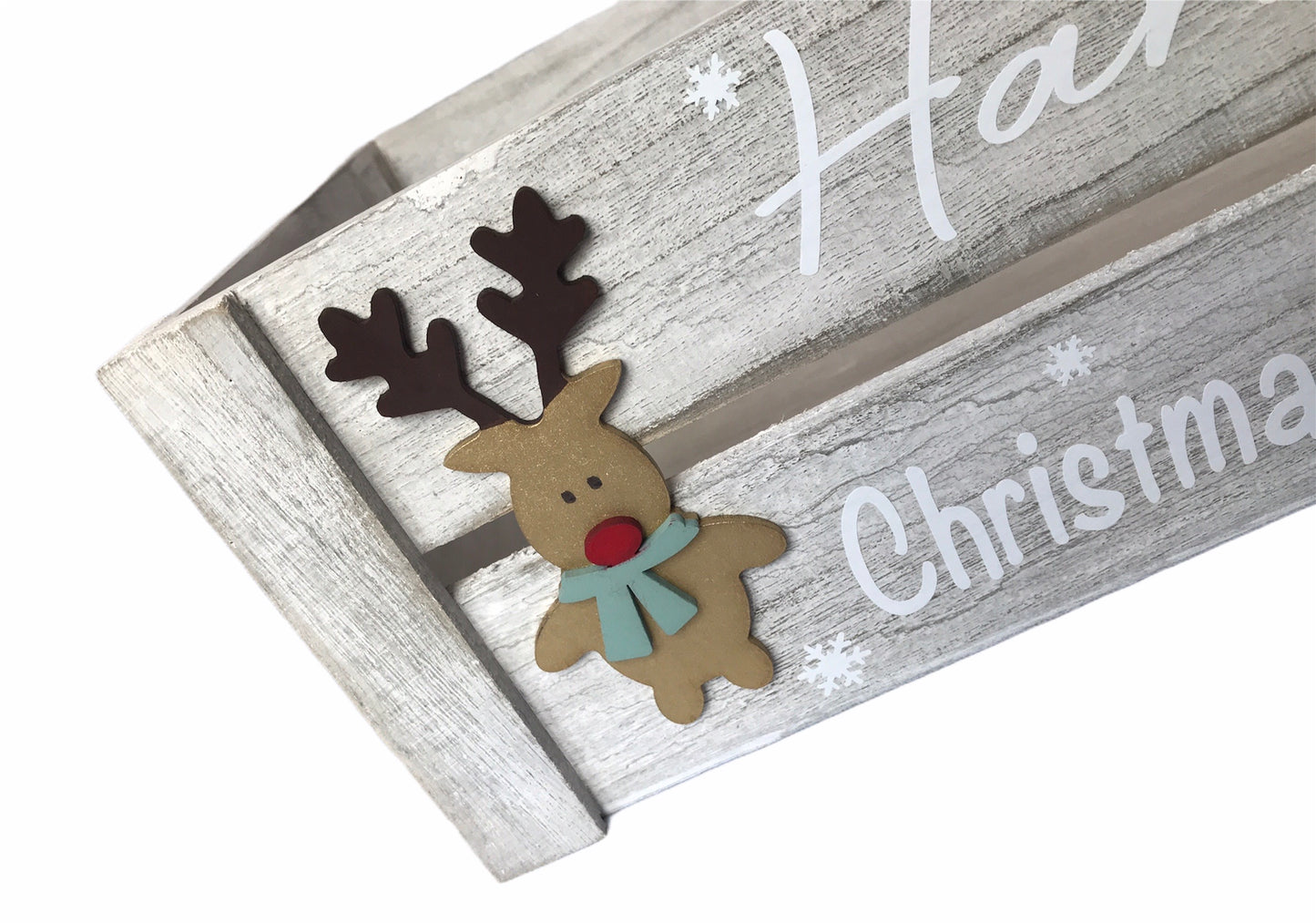 Personalised Rustic Wood Christmas Crate / box