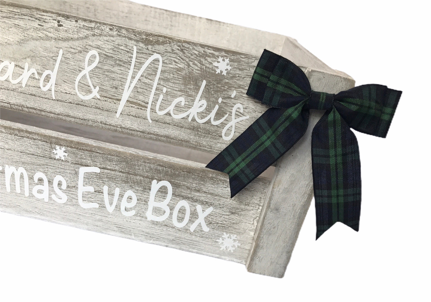 Personalised Rustic Wood Christmas Crate / box