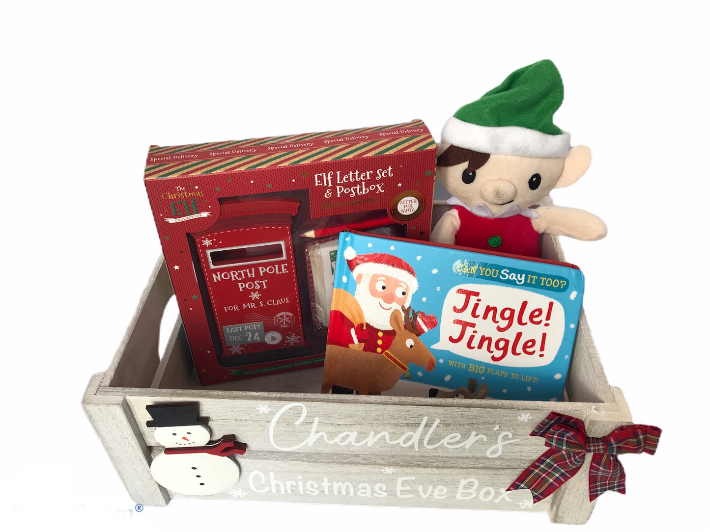 Personalised Rustic Wood Christmas Crate / box