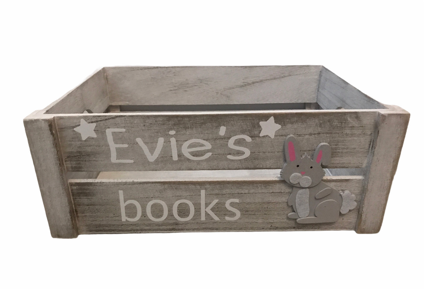 Large wooden book toy crate children