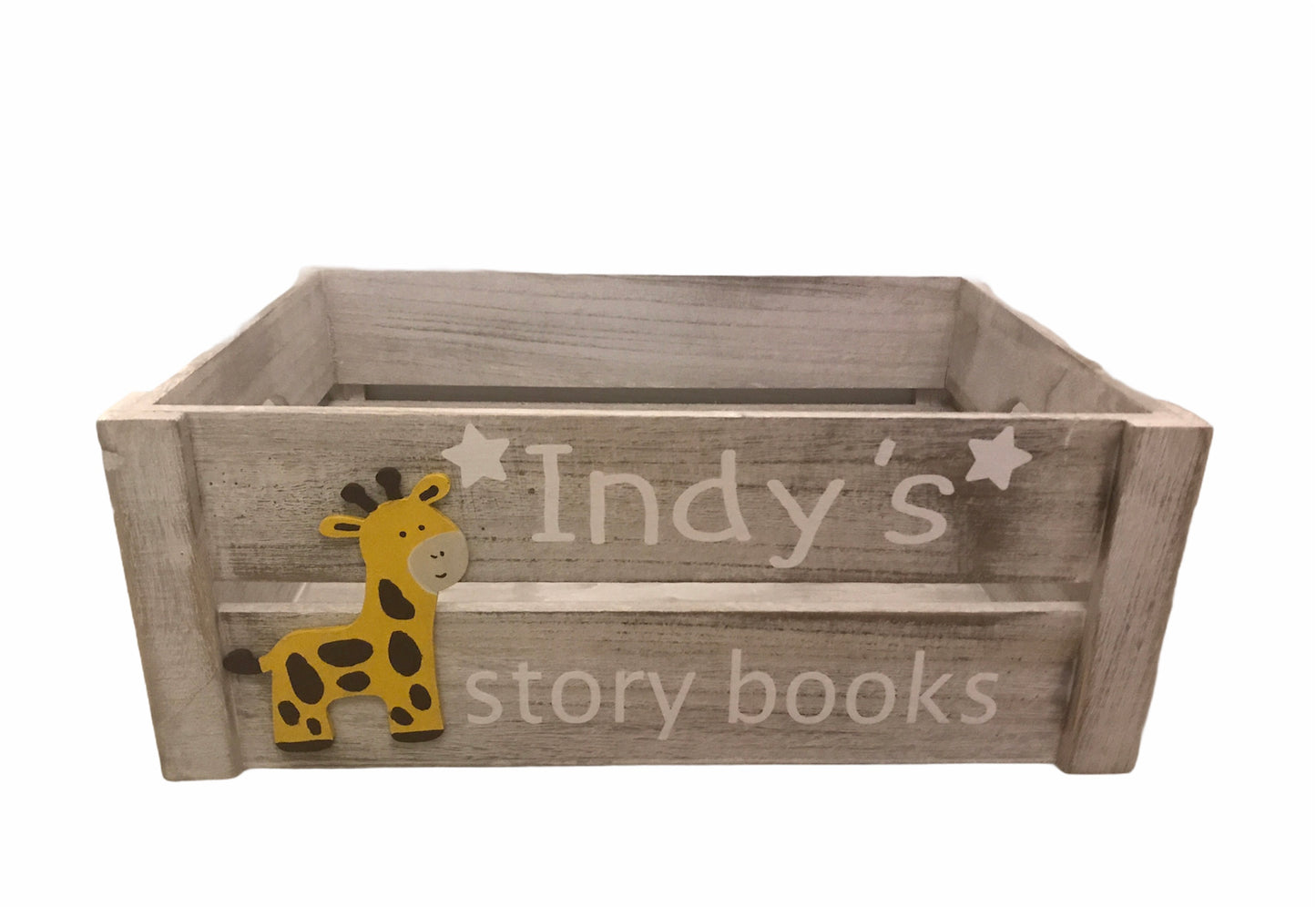 Large wooden book toy crate children