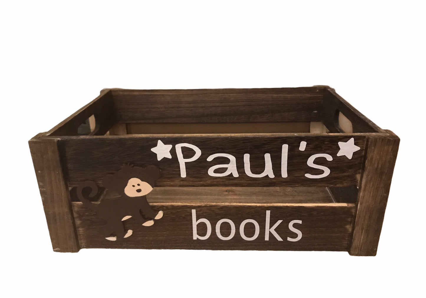 Large wooden book toy crate children