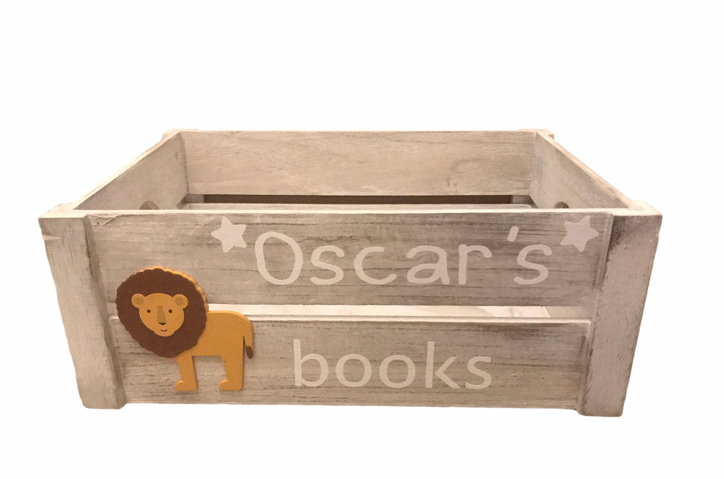 Large wooden book toy crate children