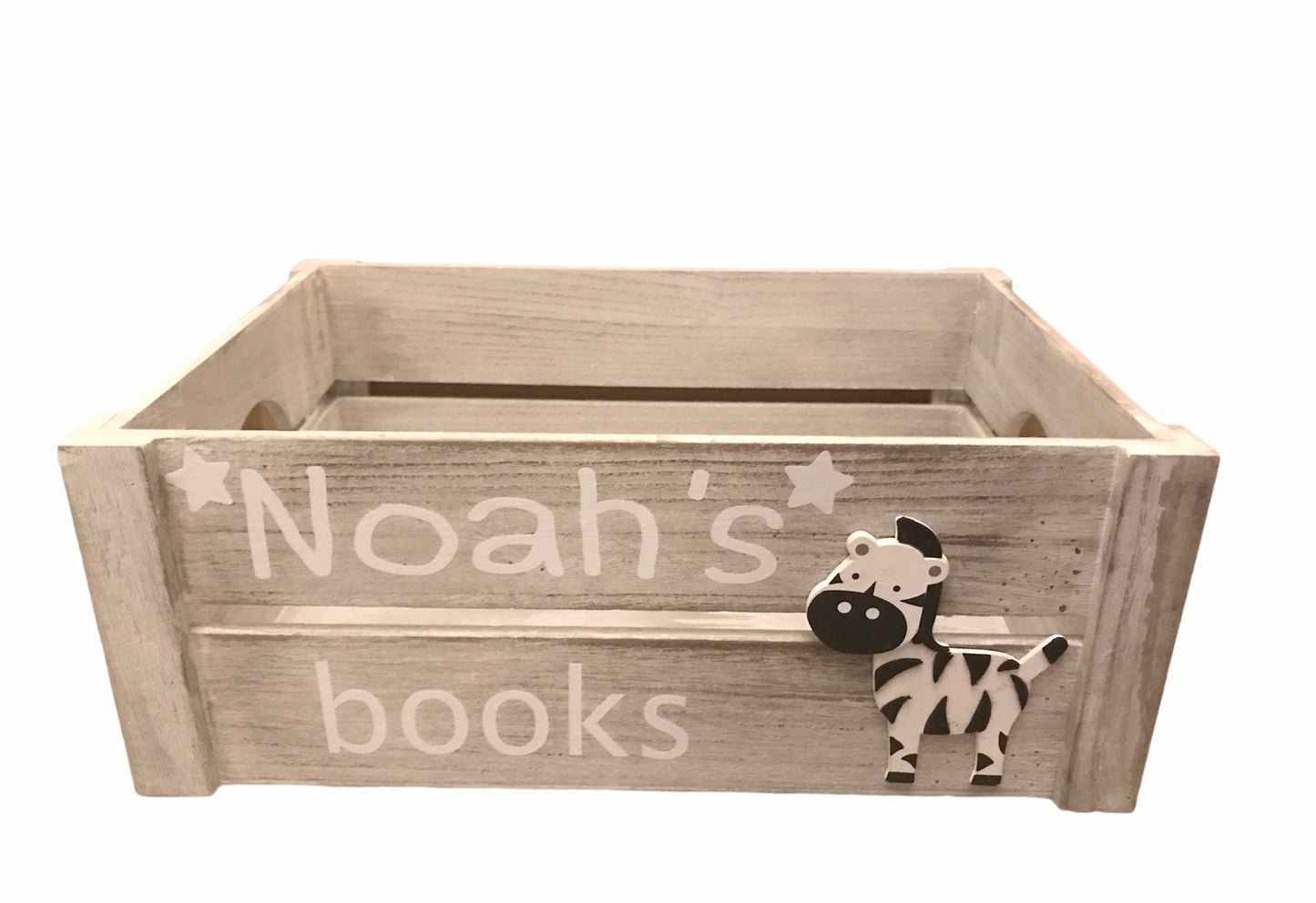 Large wooden book toy crate children