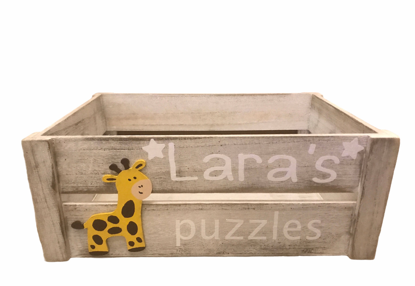 Large wooden book toy crate children