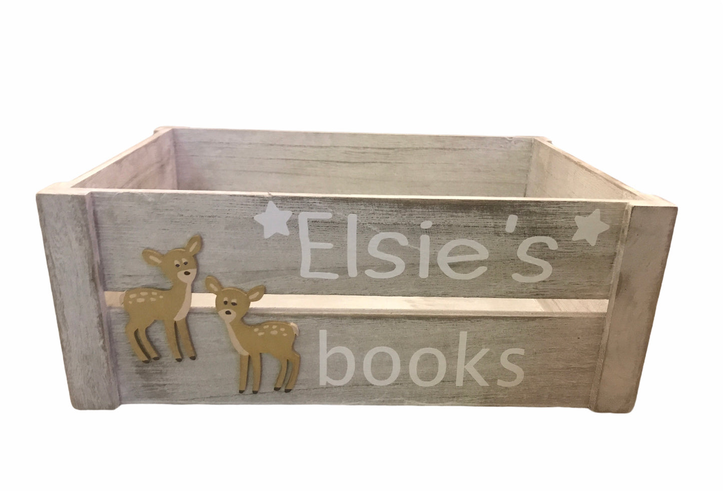 Large wooden book toy crate children