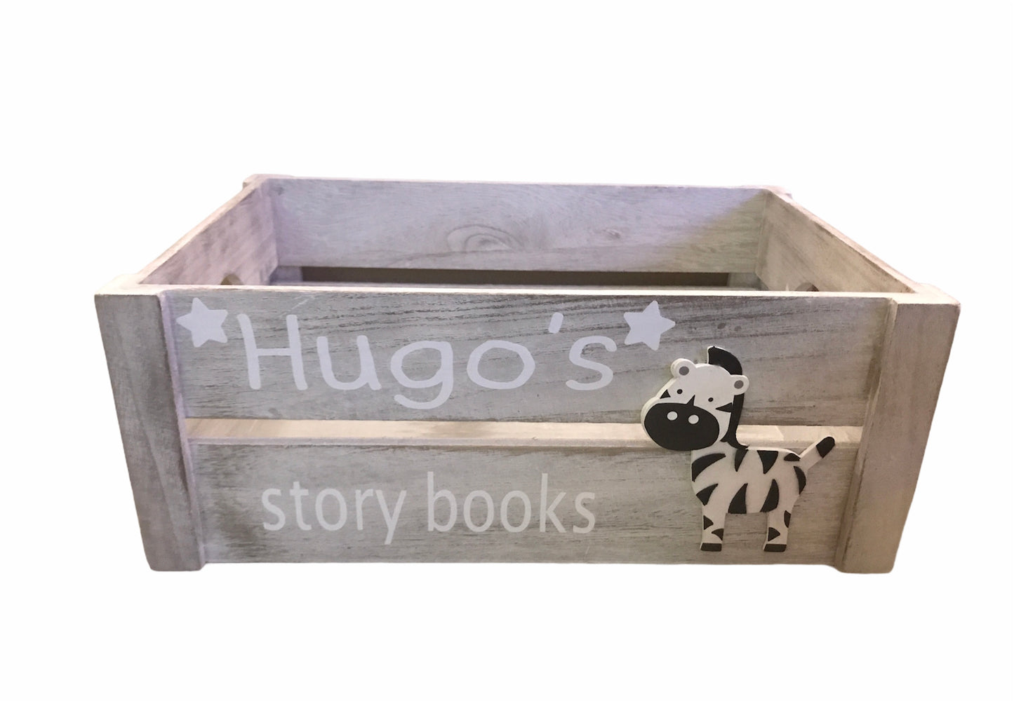 Large wooden book toy crate children