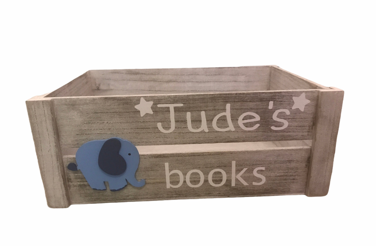 Large wooden book toy crate children