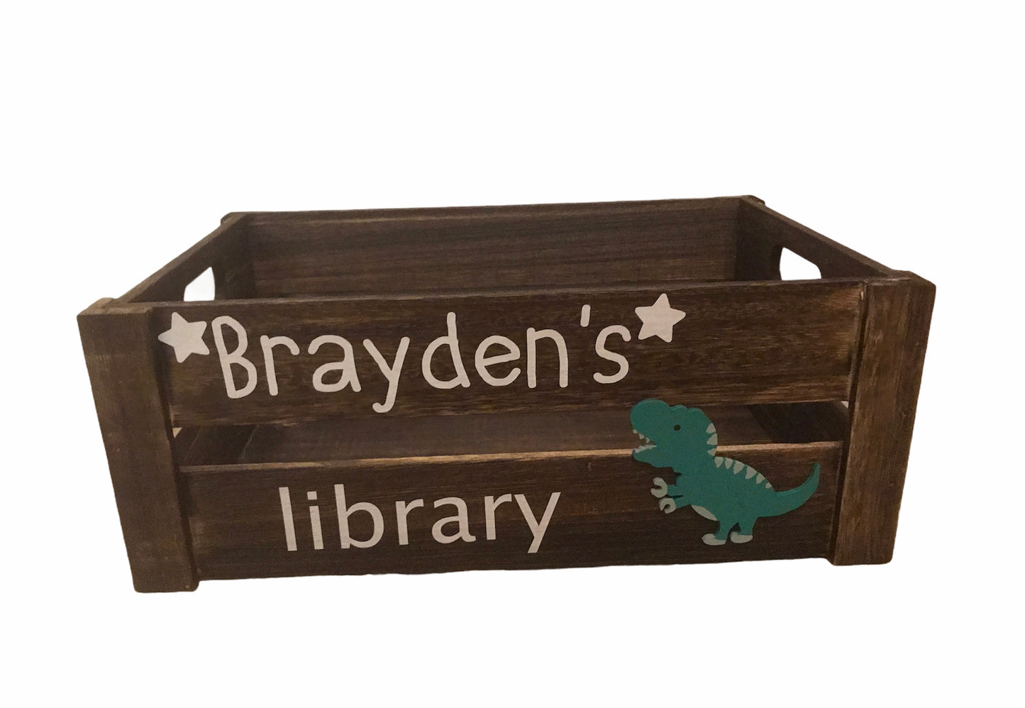 Large wooden book toy crate children