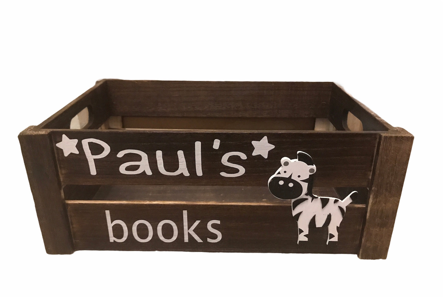 Large wooden book toy crate children