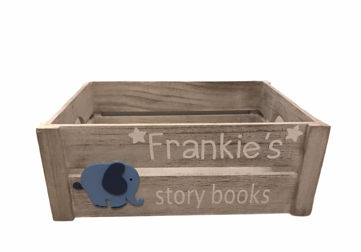 Large wooden book toy crate children