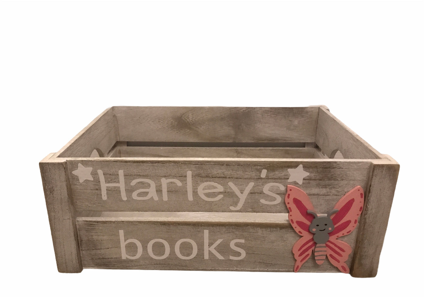 Large wooden book toy crate children