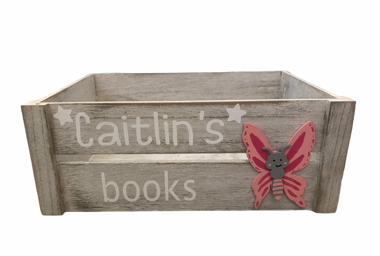 Large wooden book toy crate children