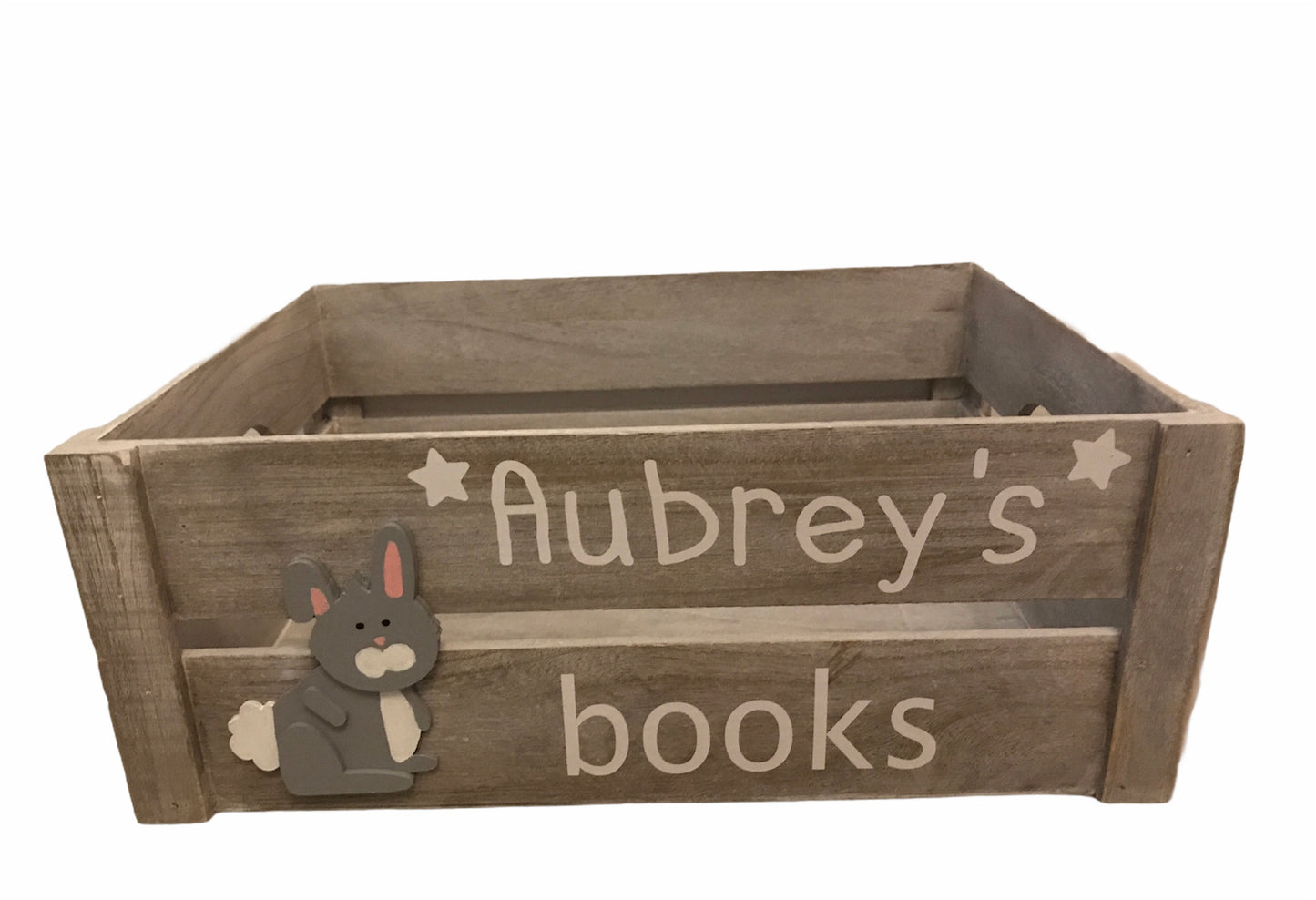 Large wooden book toy crate children