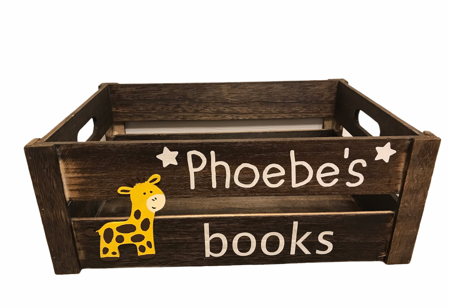 Large wooden book toy crate children