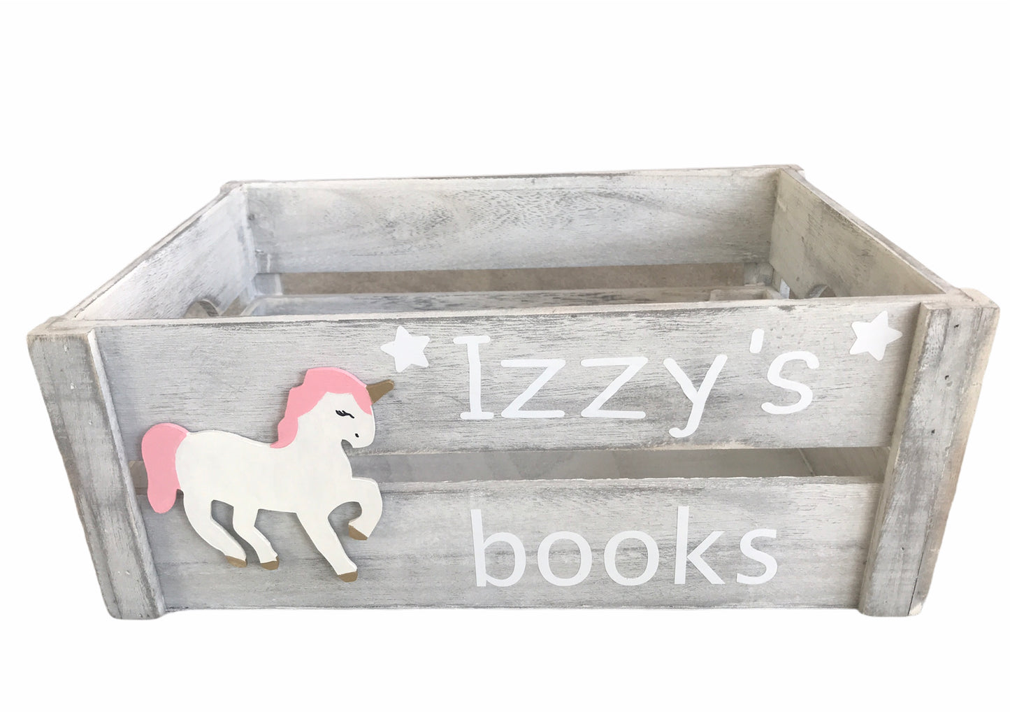 Large wooden book toy crate children