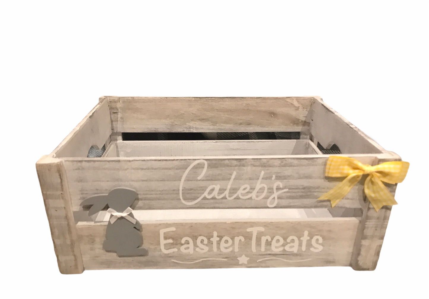 Personalised wooden Easter crate / hamper / box