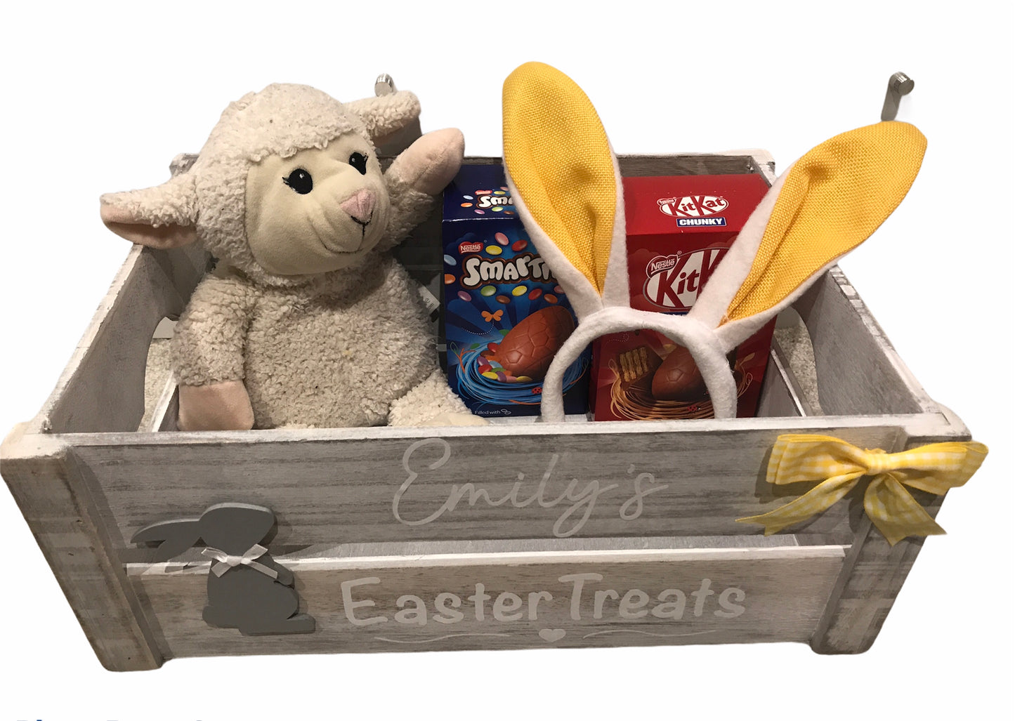 Personalised wooden Easter crate / hamper / box