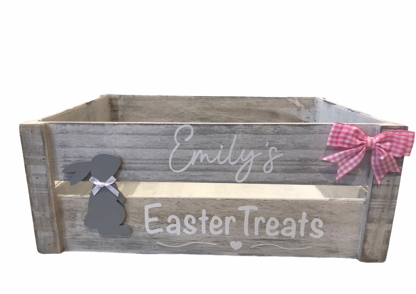 Personalised wooden Easter crate / hamper / box