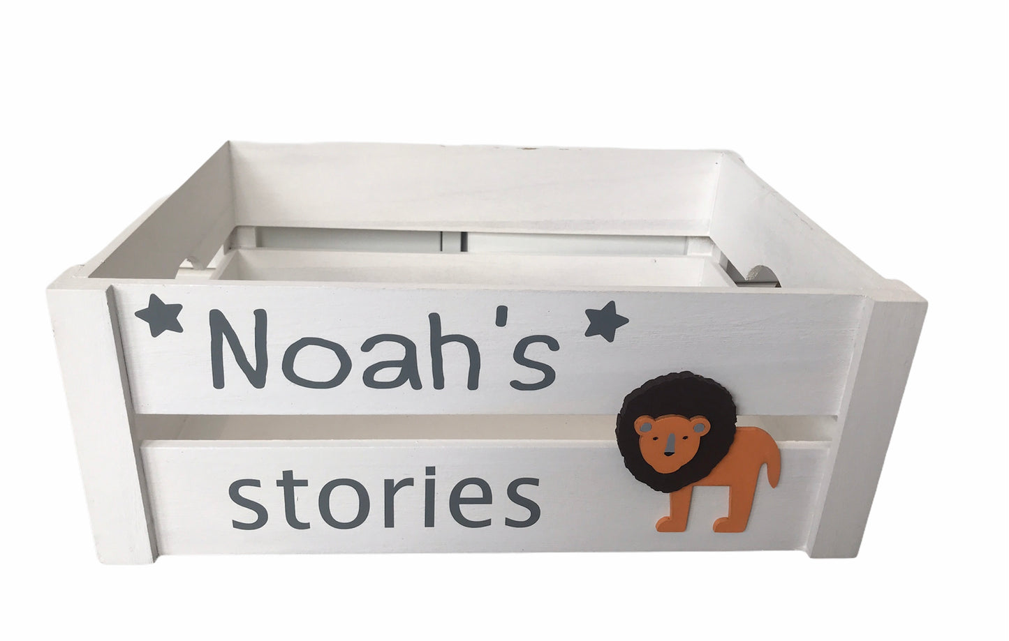 Large wooden book toy crate children