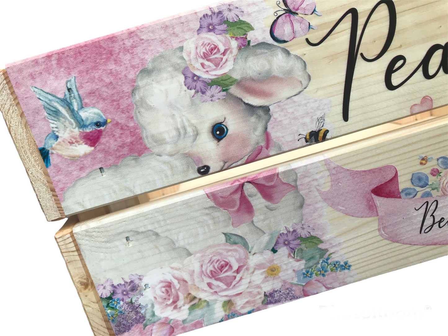 Vintage lamb personalised crate