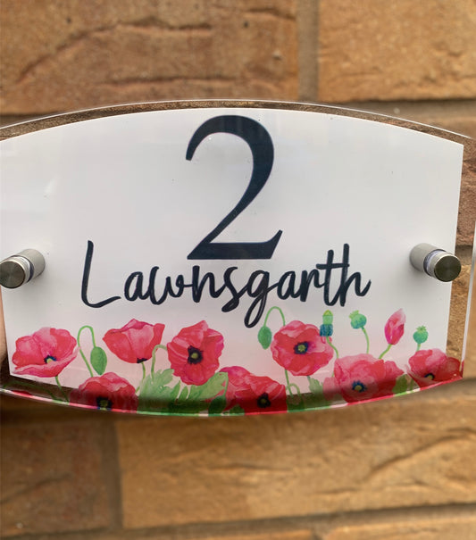 Remembrance Day door number plaque