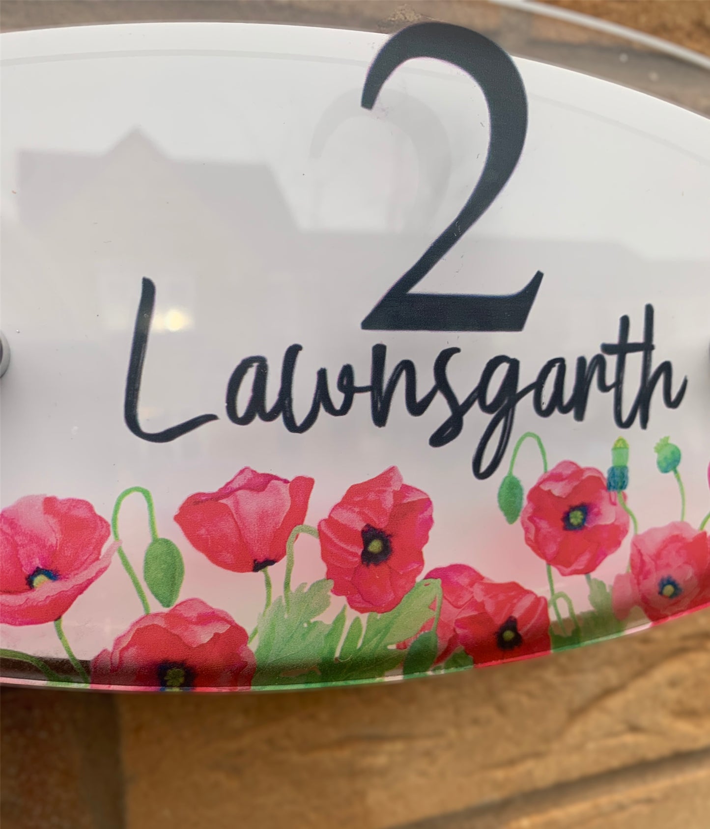 Remembrance Day door number plaque