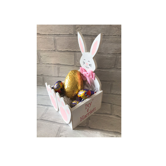 Personalised Wooden Easter Bunny Hamper / Easter box / Easter Rabbit box / Easter Egg box / Easter Egg hamper / Easter basket